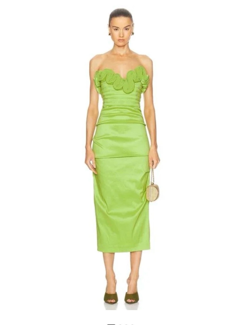 Rachel Gilbert REN Dress in Lime Green